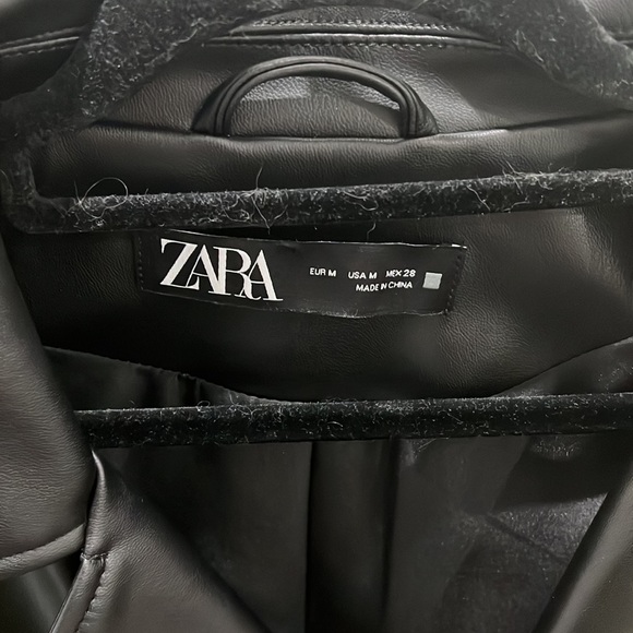 ZARA PLEATHER JACKET - Picture 2 of 3